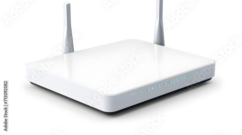Wi Fi wireless internet router isolated on white background