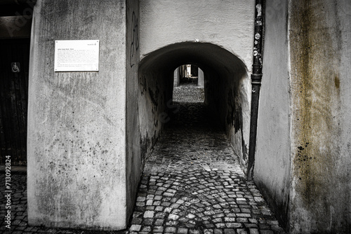 Town scape Of Feldkirch - little street named after Arthur Conan Doyle photo