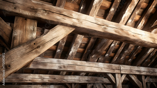 Wooden beams and planks