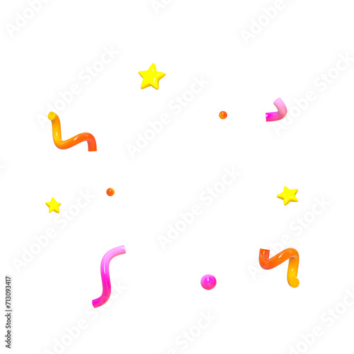 3d cute party confetti popper set