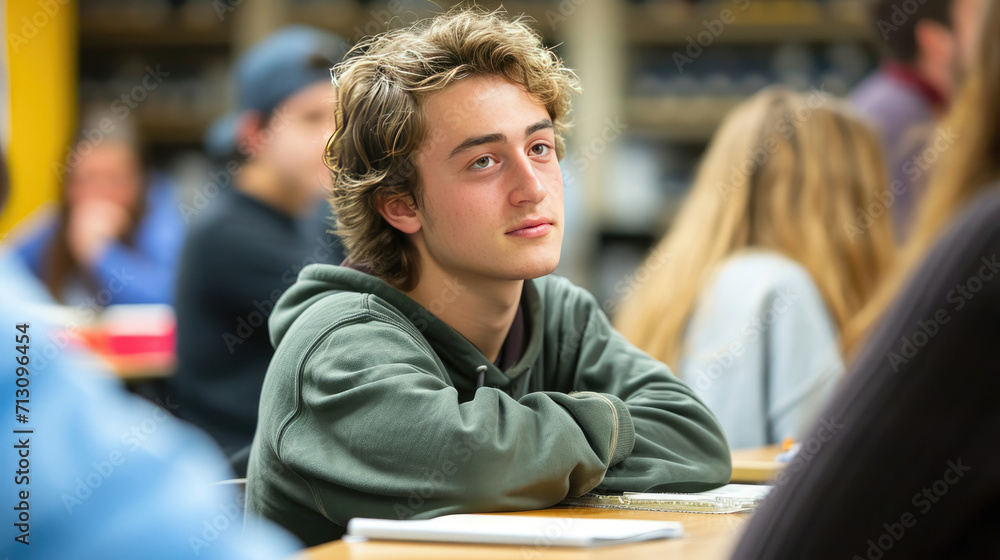 Young Man Seated at Restaurant Table, Enjoying a Meal and Engaging in Conversation Young Man Seated at Restaurant Table, Enjoying a Meal and Engaging in Conversation