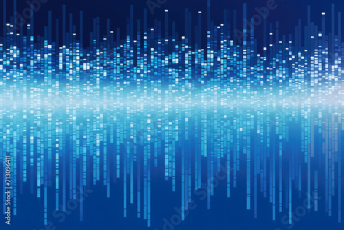 Abstract futuristic Digital pixel pattern on blue background