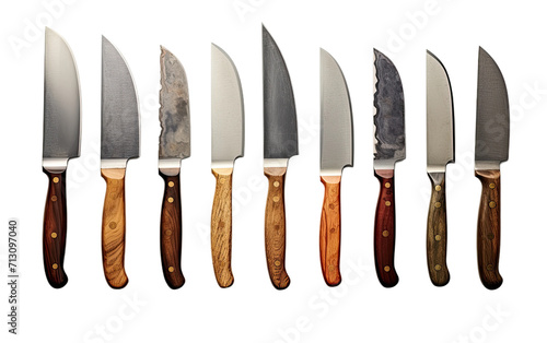 Essential Culinary Knife Collection on Transparent Background