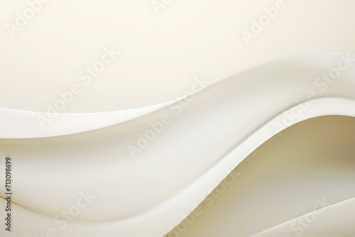 Abstract 3D curve shape white background.