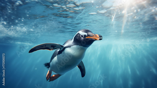 Gentoo Penguin swimming