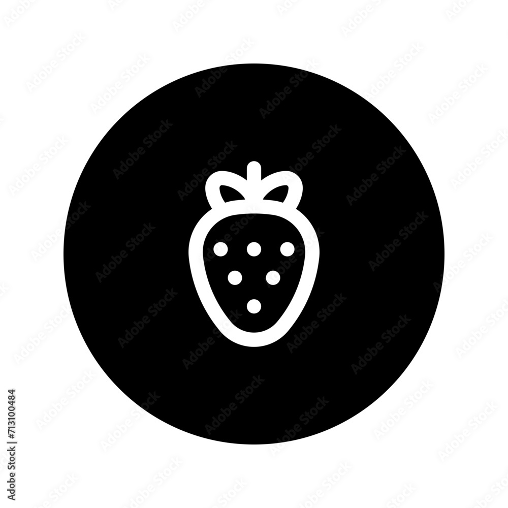 Fototapeta premium strawberry line circular icon