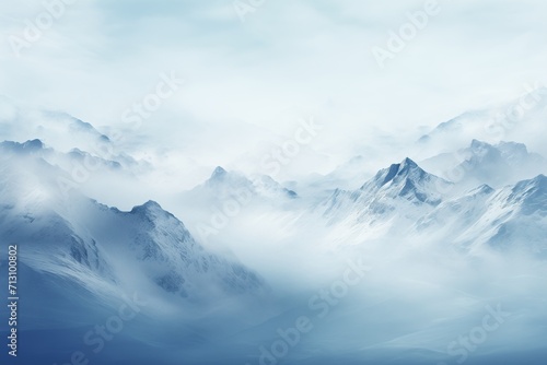 Snowy winter mountain landscape