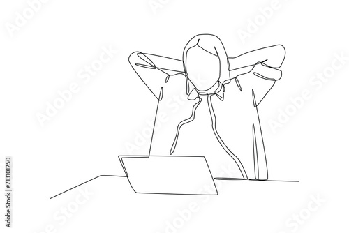Single continuous line drawing of workers are confused about their work. Work activity minimalist concept. One line draw graphic design vector
