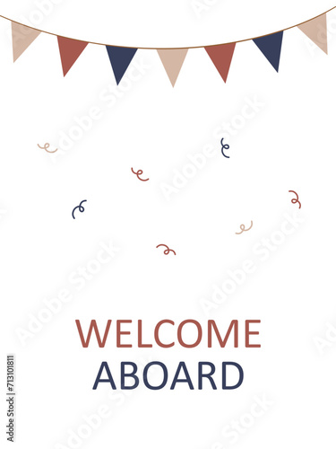 Welcome aboard card, minimalistic
