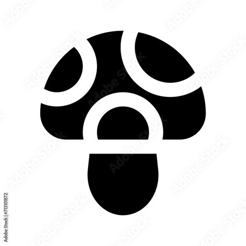 mushroom glyph icon photo