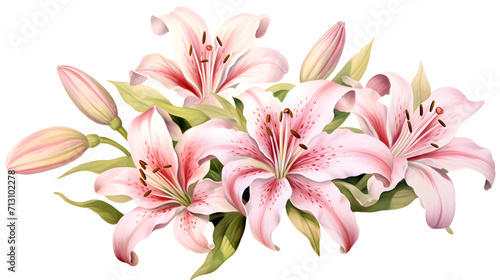 Lilies pink flowers