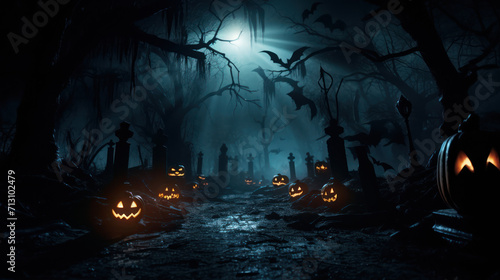 Haunting Pumpkins in the Dark