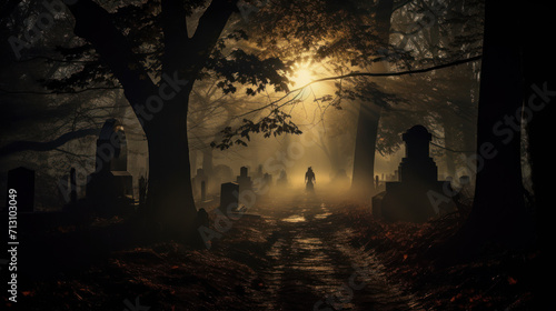 Spectral Fog: Sinister Graveyard Glow