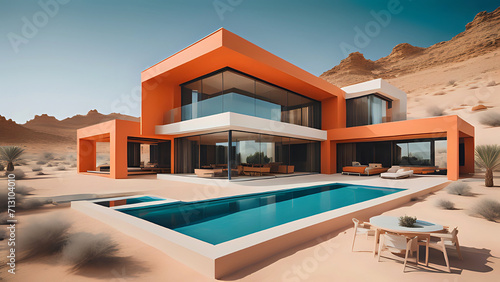 Villa mit Pool in der Wüste © DeMitoBella