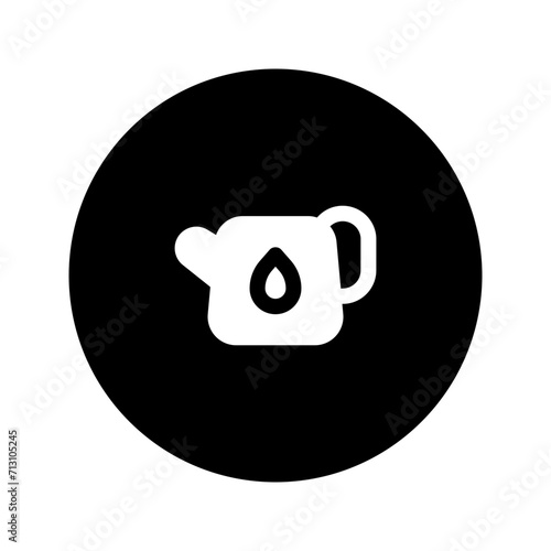 watering can glyph circular icon
