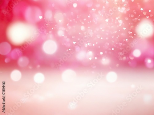 Gorgeous blurred pink with a little red background with a bokeh style for Valentine's Day