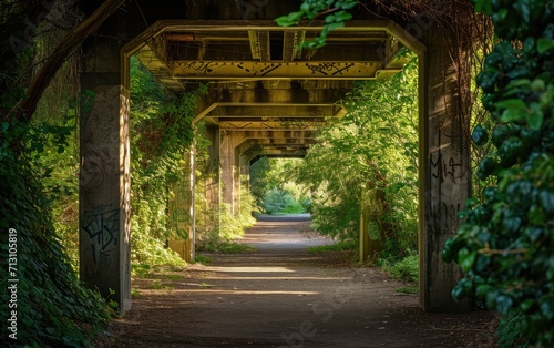 A green corridor connecting urban parks  promoting wildlife movement