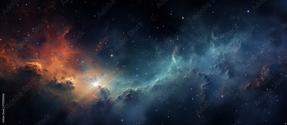Radiant Nebula and Interstellar Clouds in Deep Space