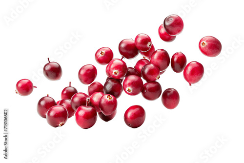 Isolated red berry on a white background, a fresh and healthy image of juicy fruits, perfect for a vegetarian and natural diet