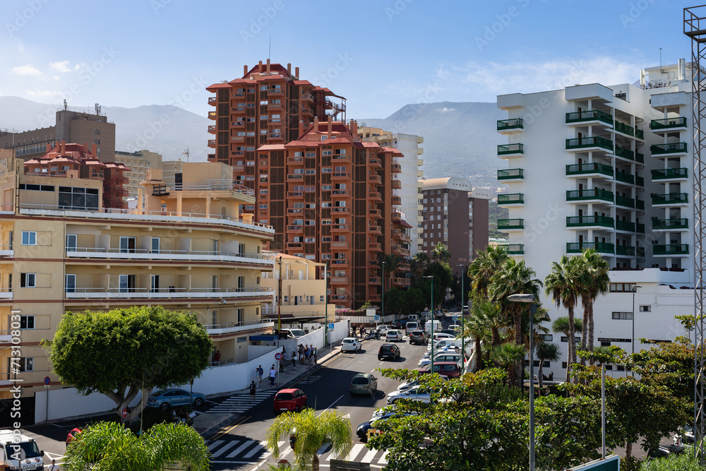 October 29 2023 Puerto de la Cruz on the island of Tenerife, Canary Islands, Atlantic Ocean, Spain