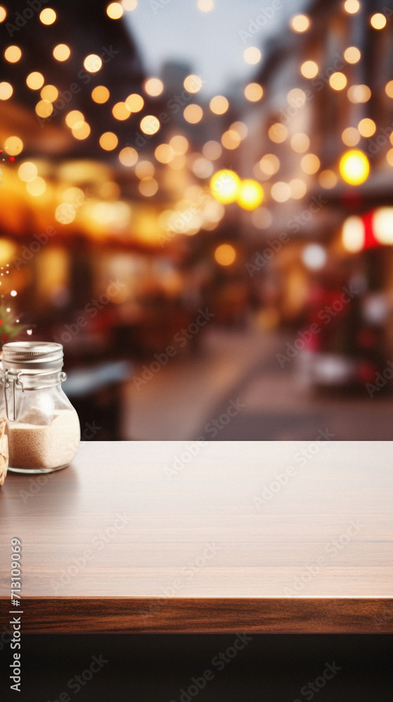 Wooden kitchen home table bokeh background, empty wood desk tabletop food counter surface product display mockup with blurry cafe abstract backdrop advertising presentation. Mock up, copy space. Wooden kitchen home table bokeh background, empty wood desk tabletop food counter surface product display mockup with blurry cafe abstract backdrop advertising presentation. Mock up, copy space.