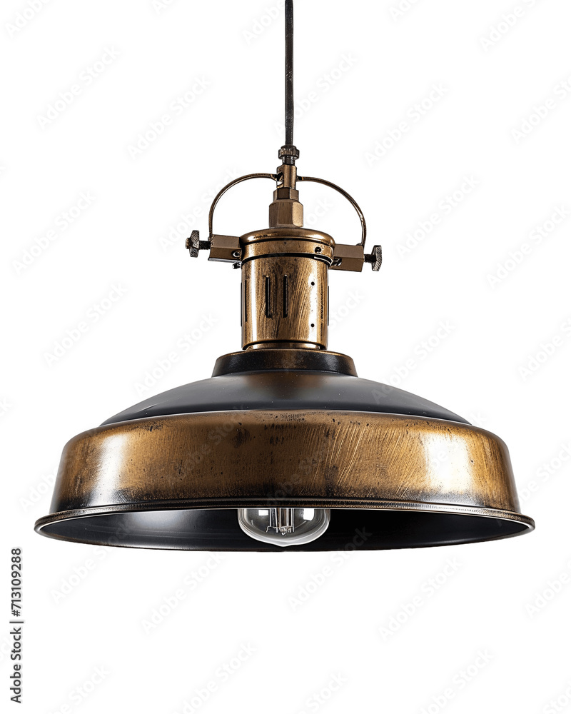 Industrial pendant ceiling lamp isolated on transparent background, no background, cutout. Interior design concept. Industrial pendant ceiling lamp isolated on transparent background, no background, cutout. Interior design concept.
