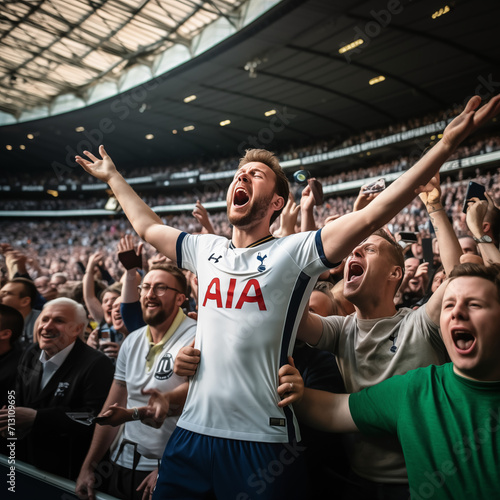 group of tottenham fans support their teams