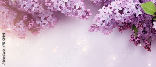 Purple lilac flowers floral spring background