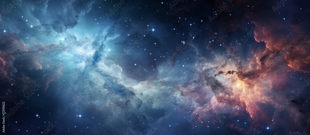 Stellar Nebula and Starfield in Deep Space