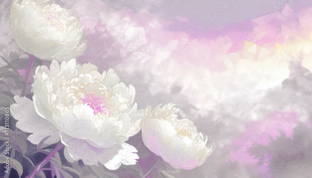 芍薬の背景イラスト 芍薬の背景イラスト
