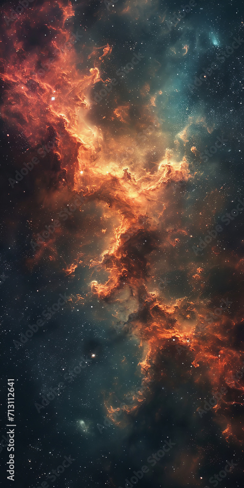 A cosmic black wallpaper, capturing the mystery and allure of outer space