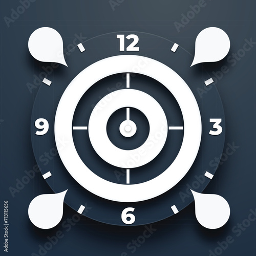 Beautiful Wall Clock with Copy Space Area