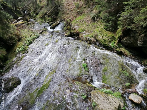 waterfall in the mountains