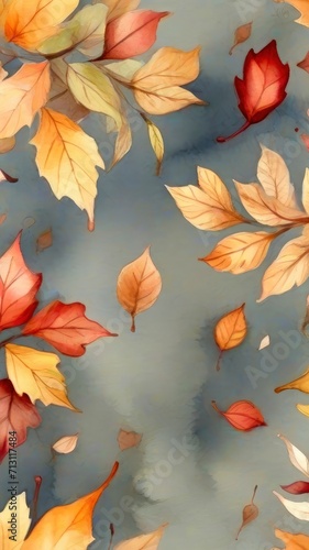 Autumn leaves background, Ai generated