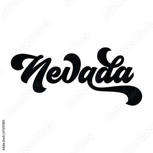 Nevada hand lettering design calligraphy vector, Nevada text vector trendy typography design