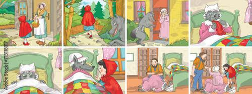The tale of Little Red Riding Hood.