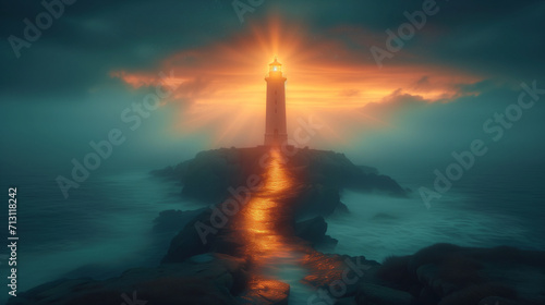 Lighthouse at sunrise