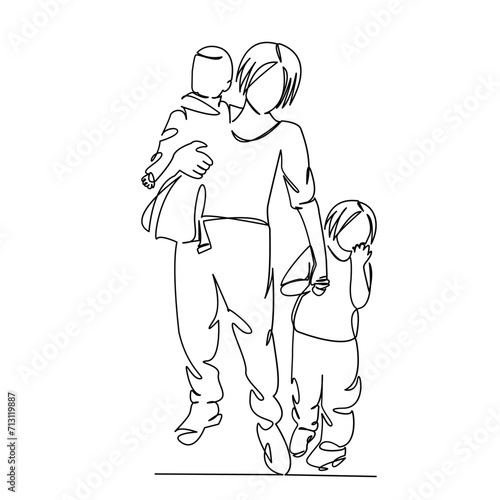 mother with two children