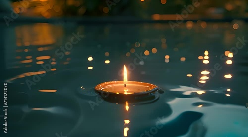 candles on the water photo
