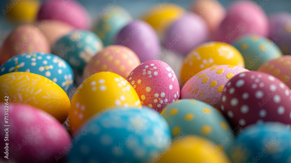 closeup view of colorful Easter eggs background closeup view of colorful Easter eggs background