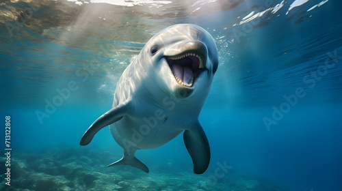The dolphin with a happy face