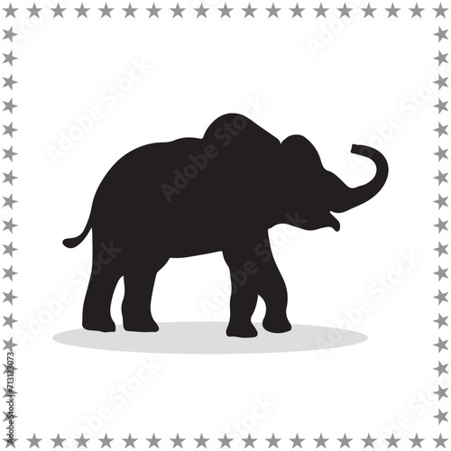 Elephant Silhouette  cute Elephant Vector Silhouette  Cute Elephant cartoon Silhouette  Elephant vector Silhouette  Elephant icon Silhouette  Elephant vector                         