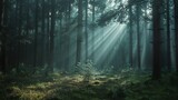 photorealistic monochrome or uniform visual theme image of a forest. versatile background, with text, for websites, featured images on blogs, and in printed shape