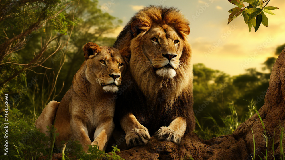 lion in the grass lion in the grass