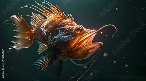 fish in deep sea photo