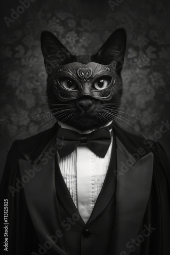 Cat in mask, Generative AI © SergIO