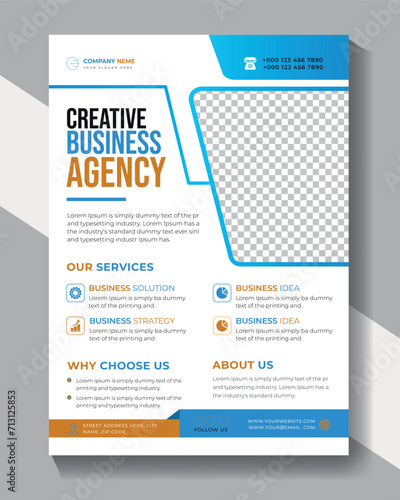 business and company flyer template poster.
