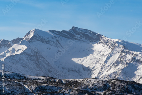 Majestic Veleta Peak in Sierra Nevada, Granada