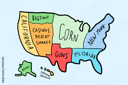 Meme map of America