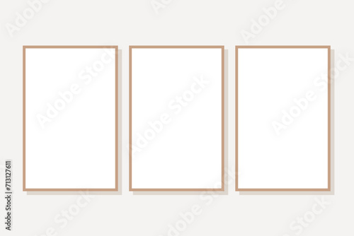 Three simple frames gallery wall photo